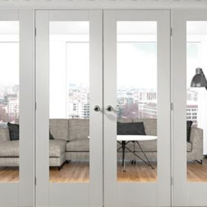 Easi - Frame with White Primed Pattern 10 (CLEAR GLASS) Doors and Side Panels - XL